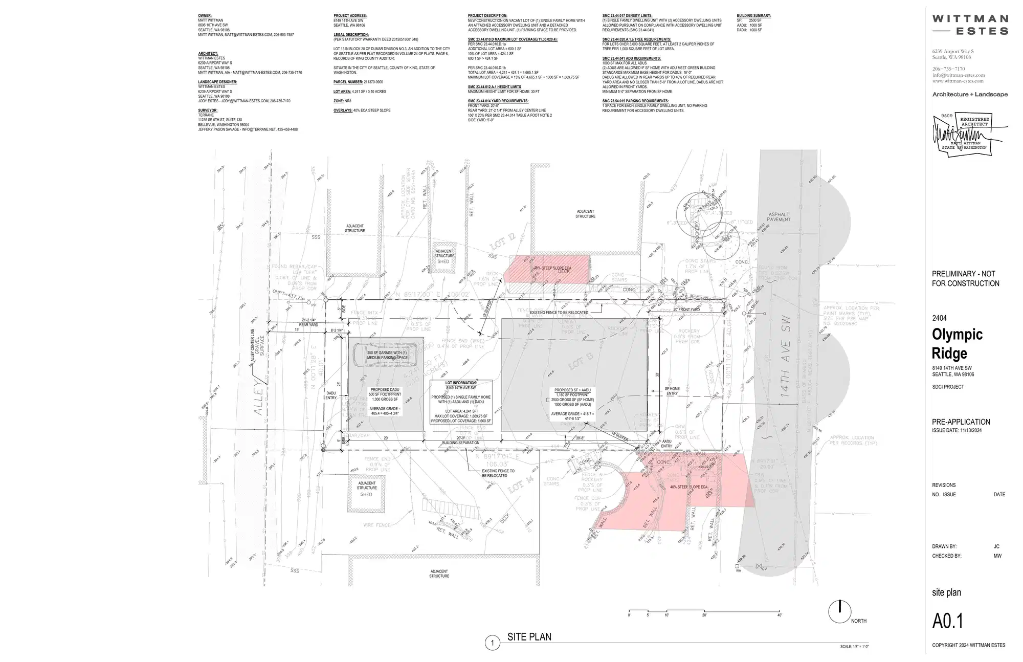 Site plan for 8147 14th Ave SW