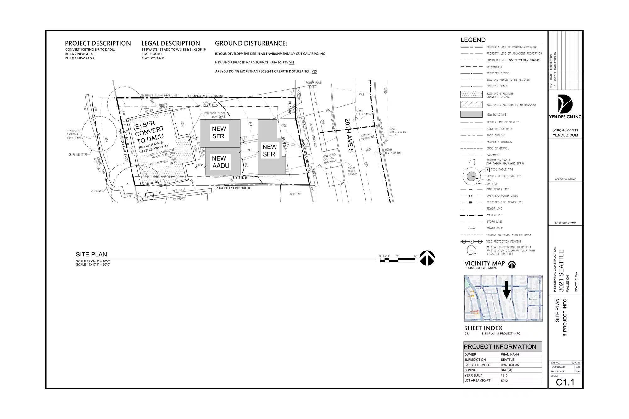 Site plan for 3019 20th Ave S