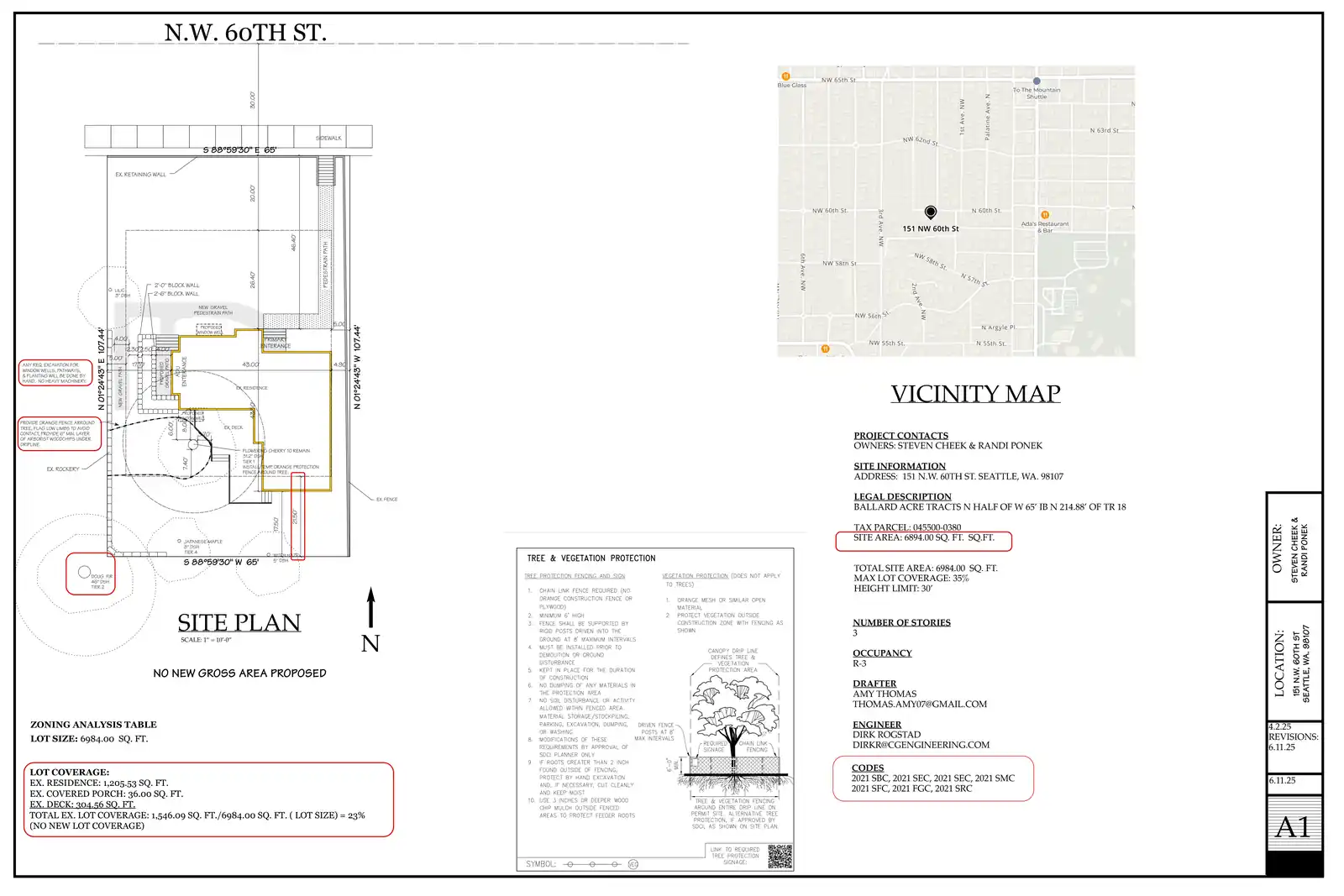 Site plan for 151 NW 60th St