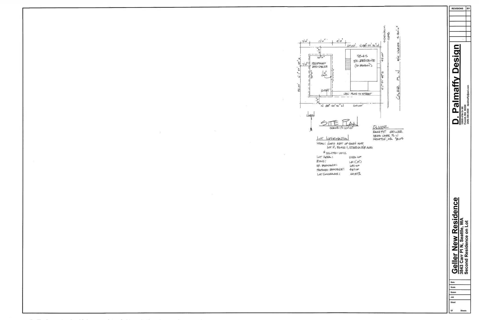 Site plan for 3843 B Carr Pl N