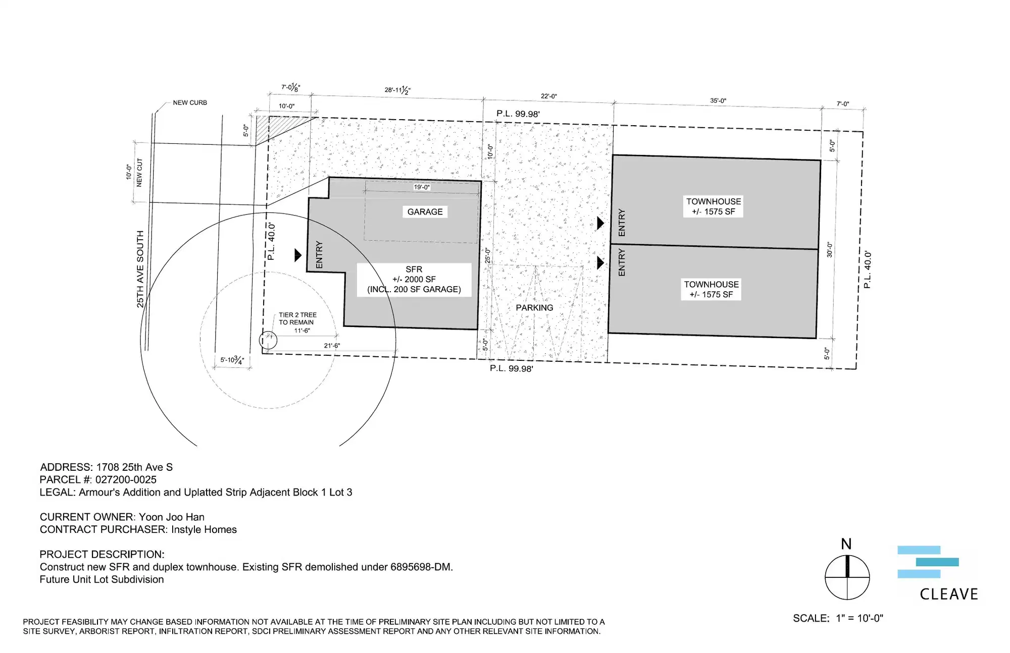 Site plan for 1708 25th Ave S