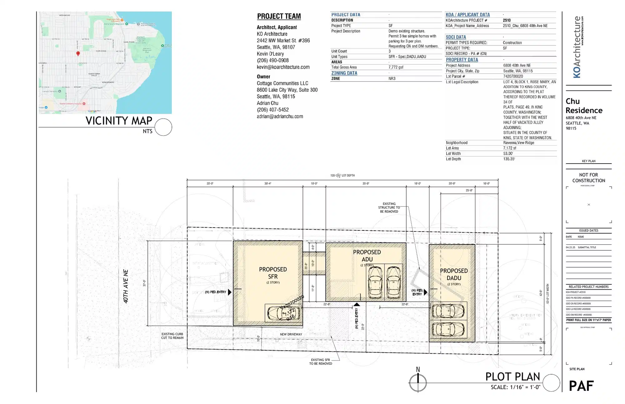 Site plan for 6808 40th Ave NE