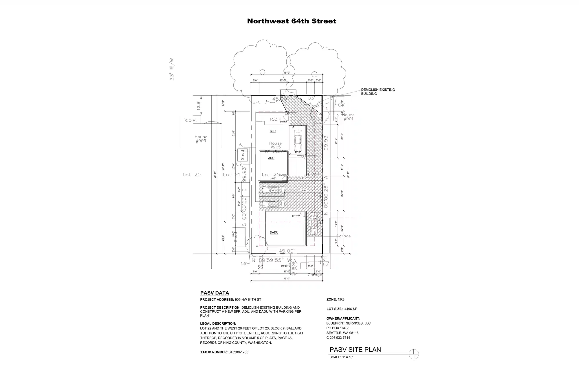 Site plan for 903 NW 64th St