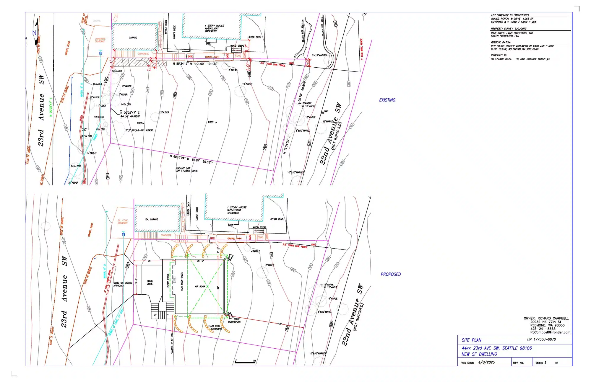 Site plan for 4428 23rd Ave SW