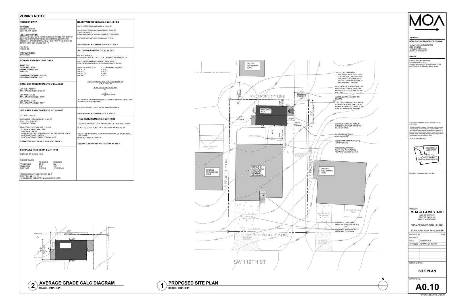 Site plan for 3522 SW 112th St