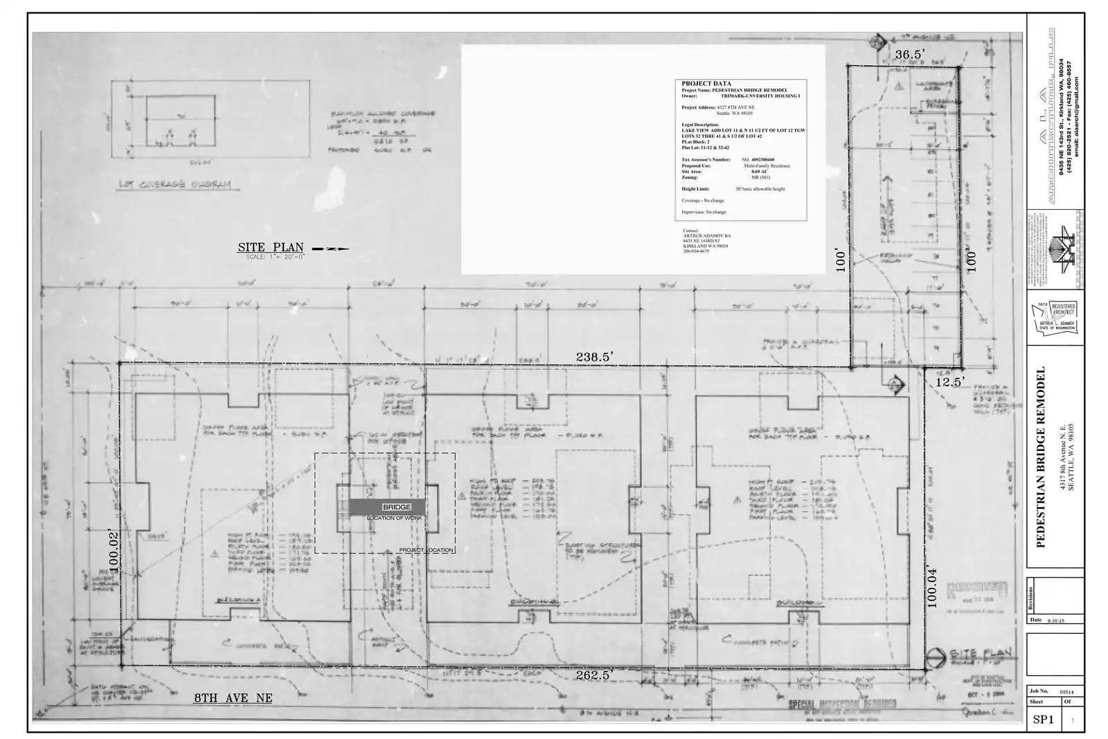Site plan for 4327 8th Ave NE