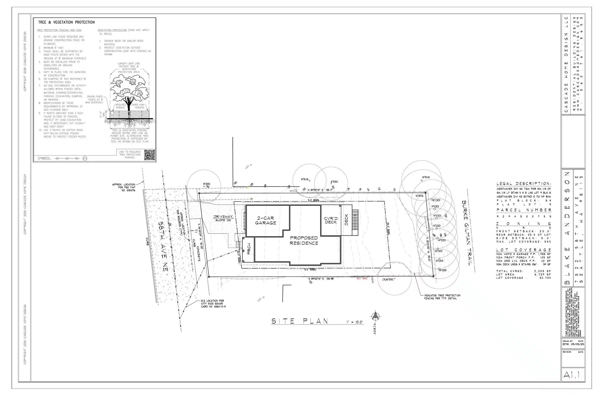 Site plan for 7322 58th Ave NE