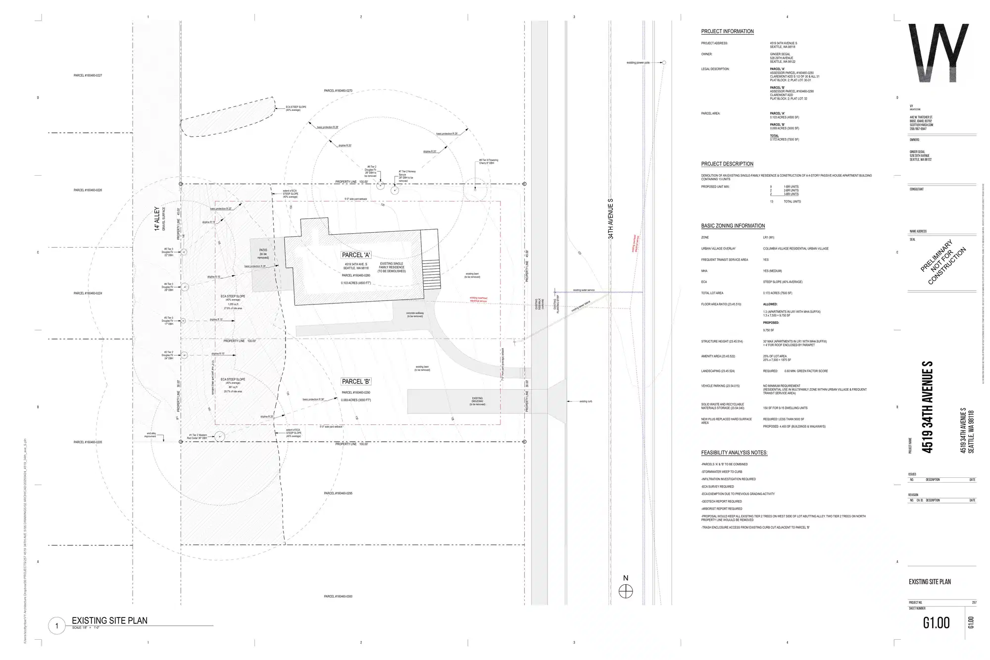 Site plan for 4519 34th Ave S