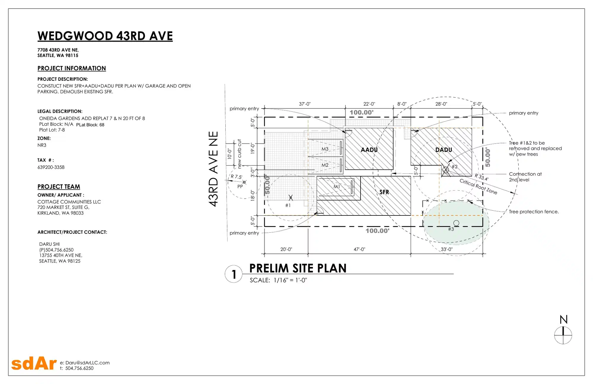 Site plan for 7710 43rd Ave NE