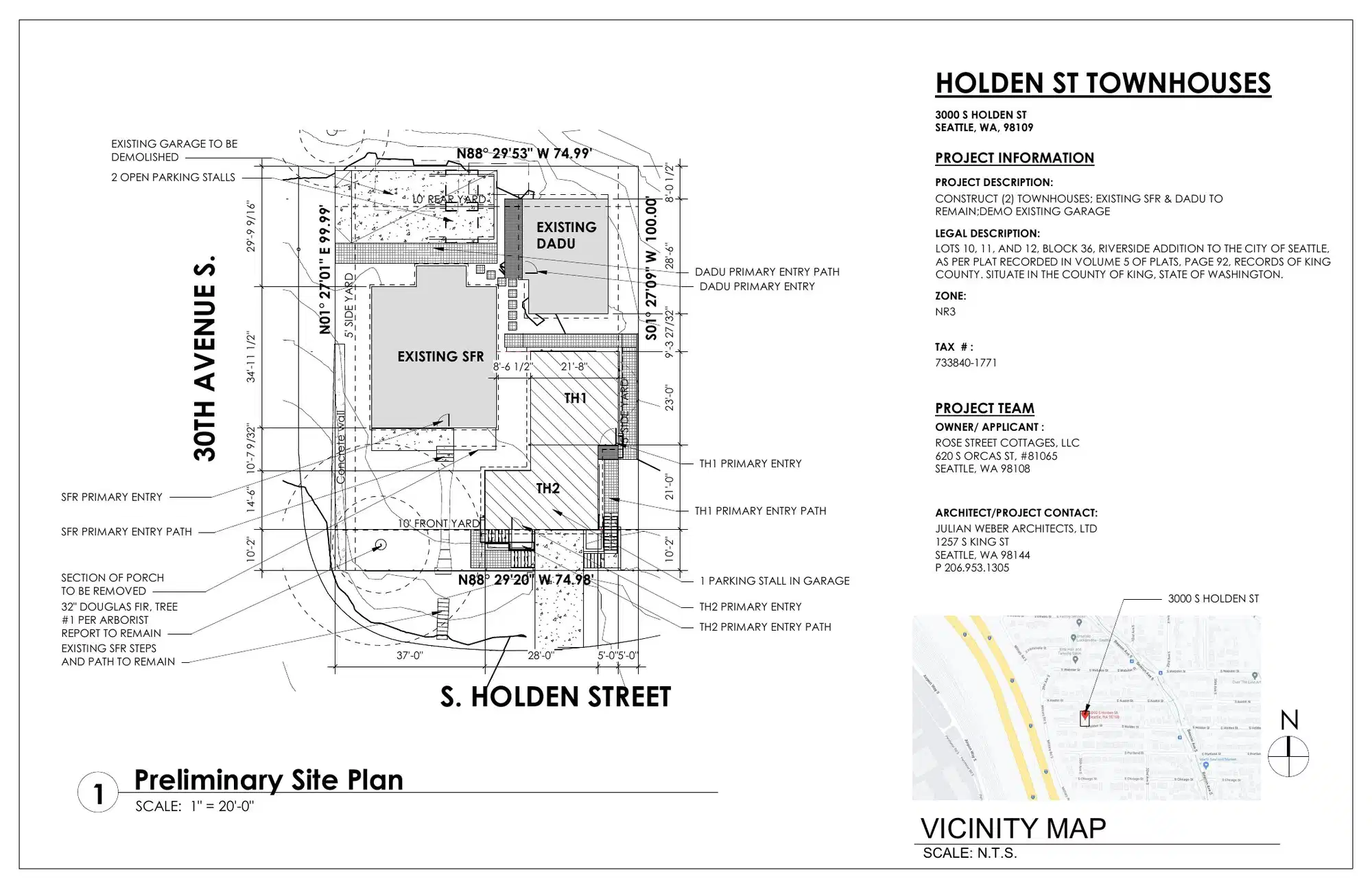 Site plan for 3002 S Holden St