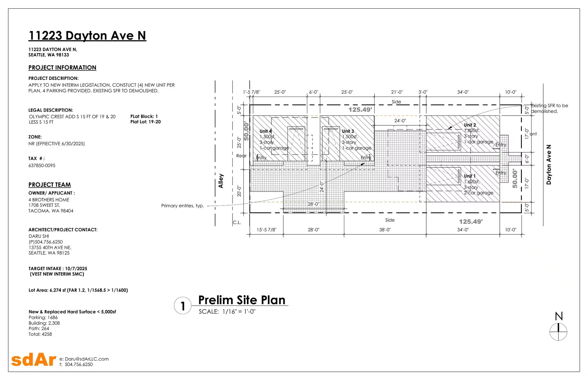 Site plan for 11229 Dayton Ave N