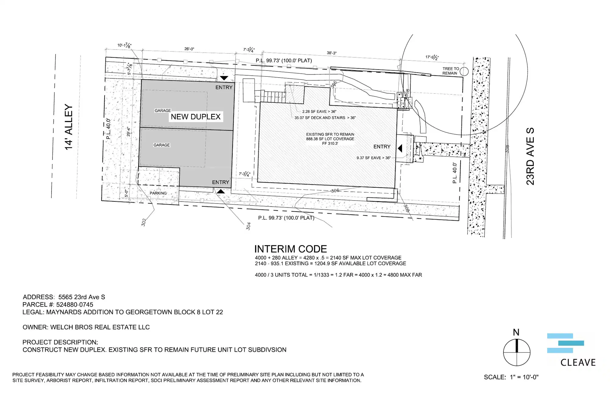 Site plan for 5567 23rd Ave S