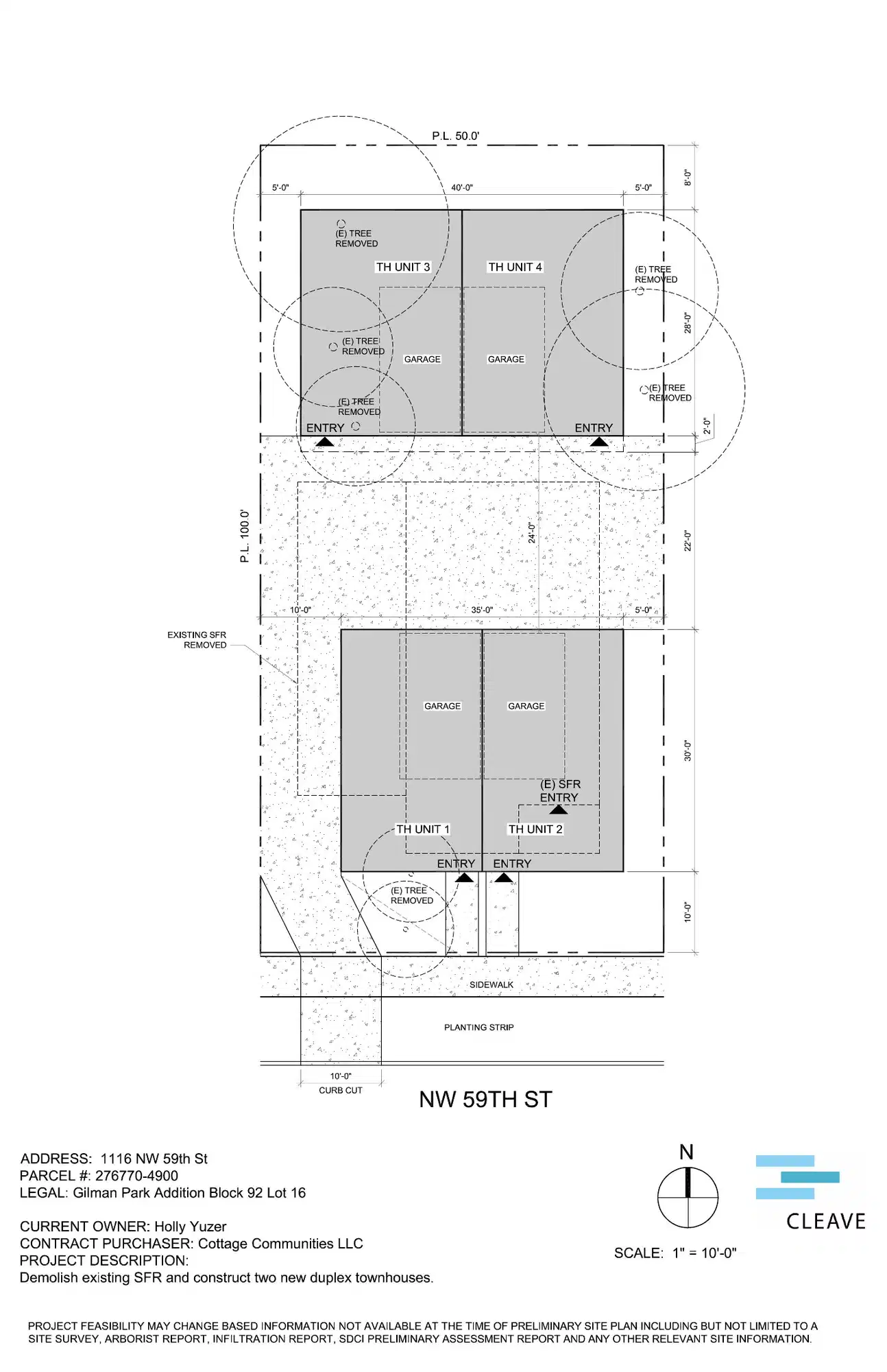 Site plan for 1118 NW 59th St