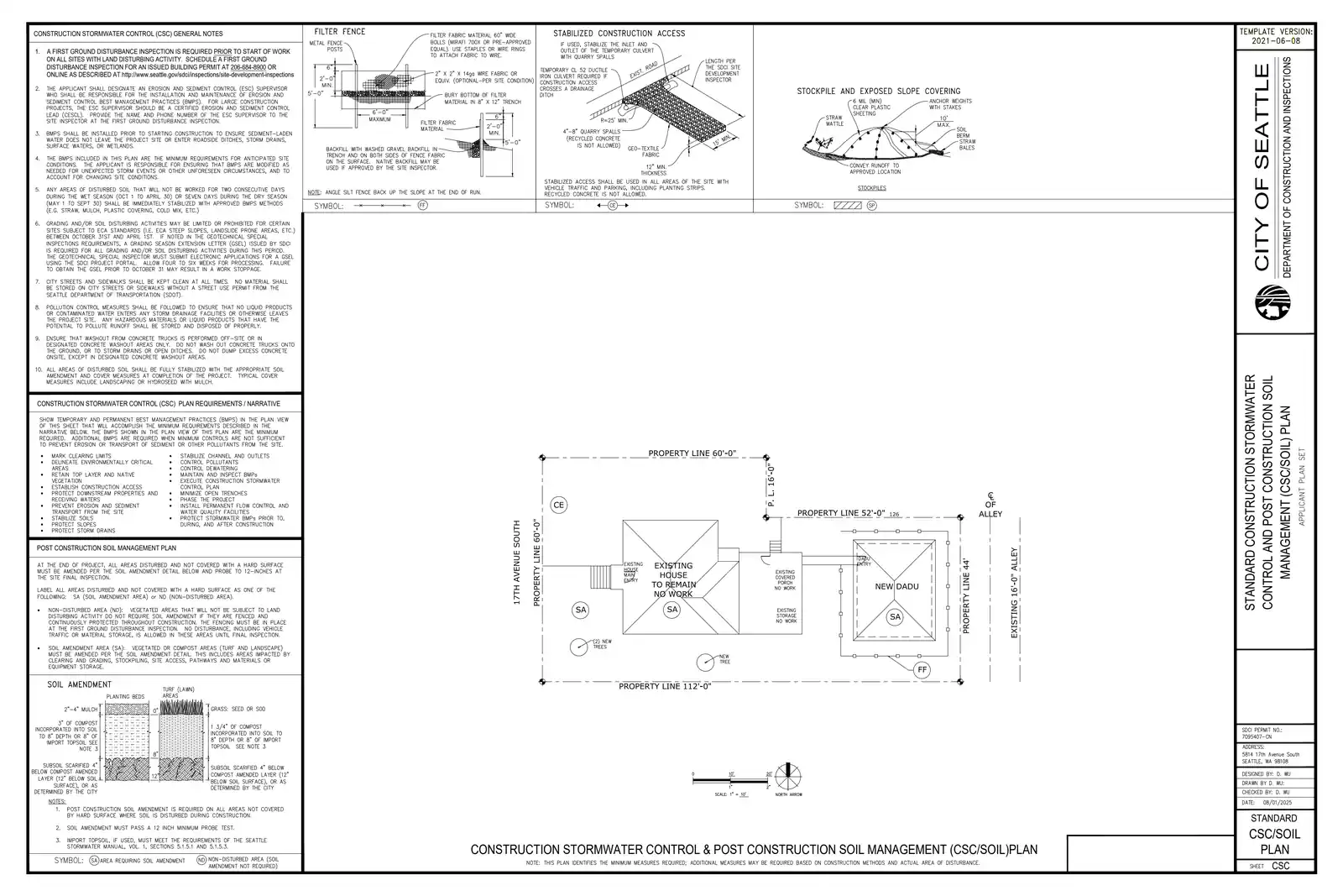 Site plan for 5812 17th Ave S