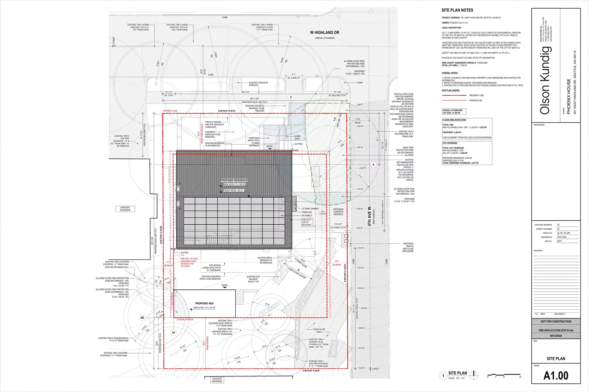Site plan for 501 W Highland Dr