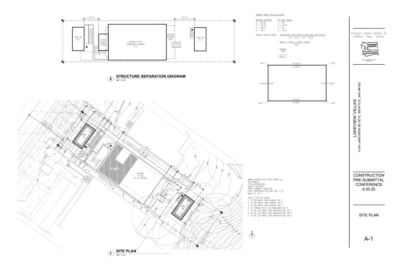 Site plan for 1124 Lakeview Blvd E