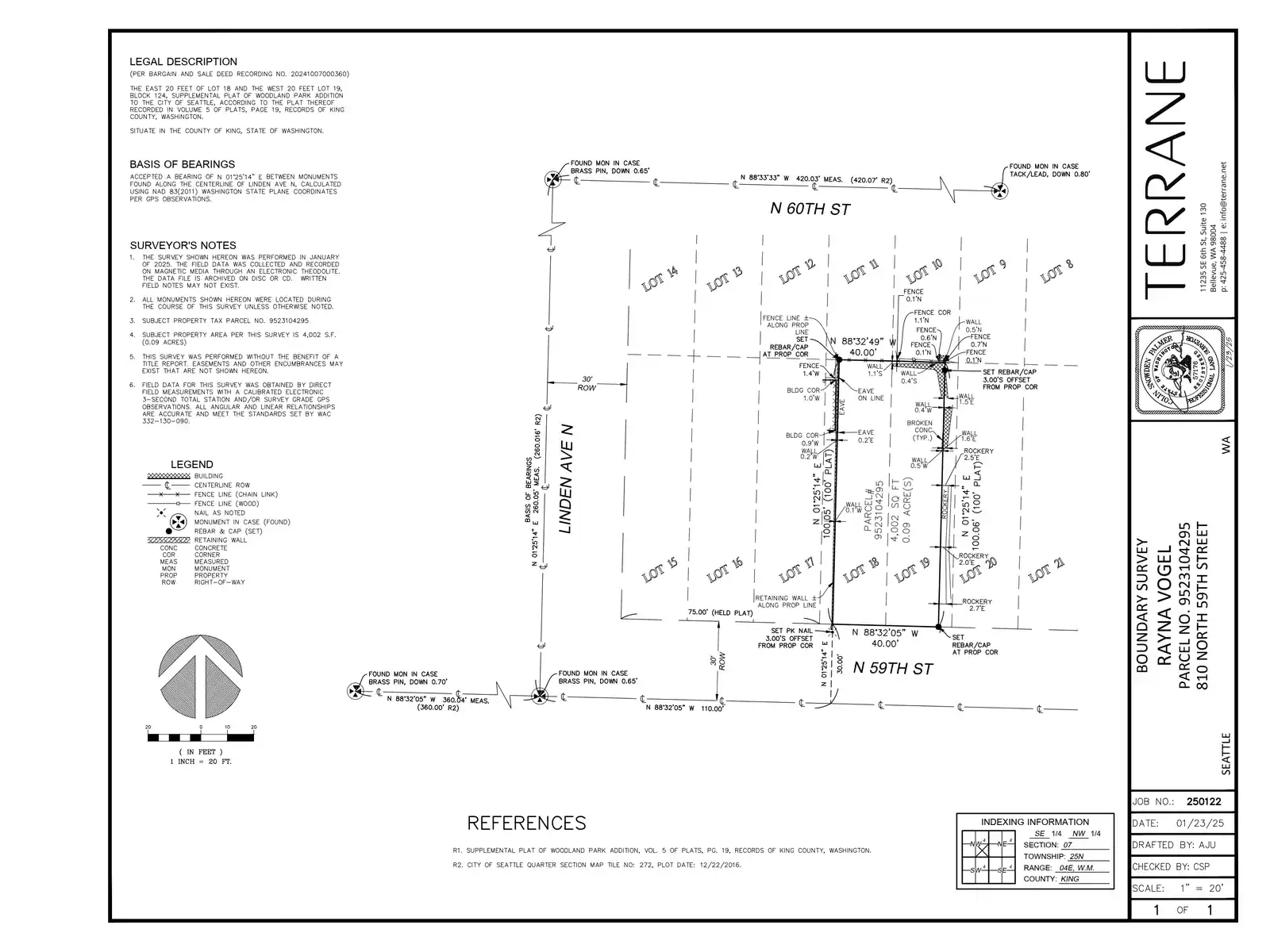 Site plan for 810 B N 59th St