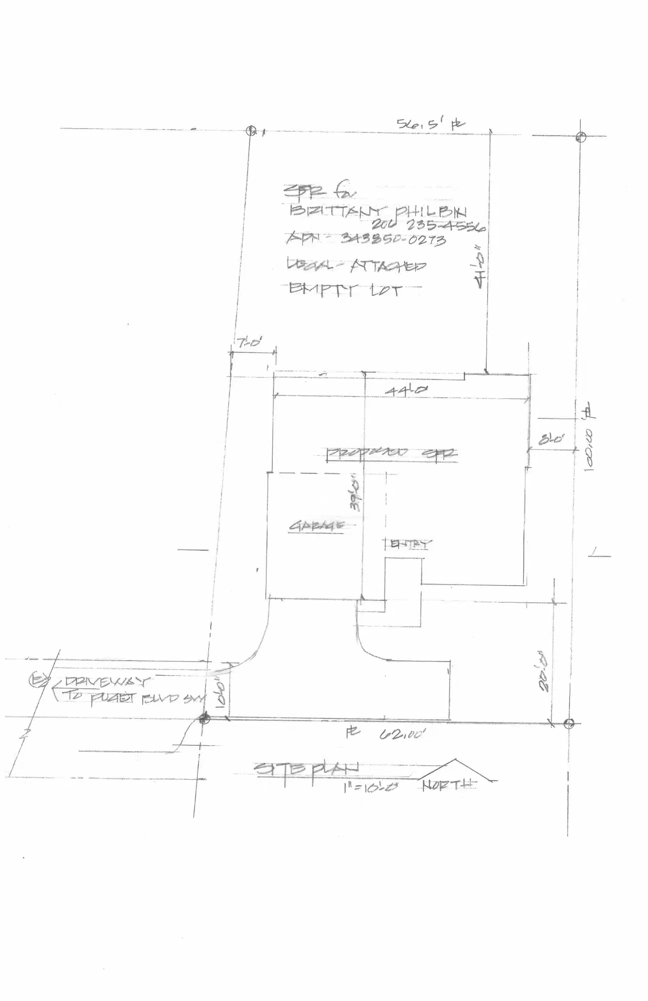 Site plan for 5010 Puget Blvd SW