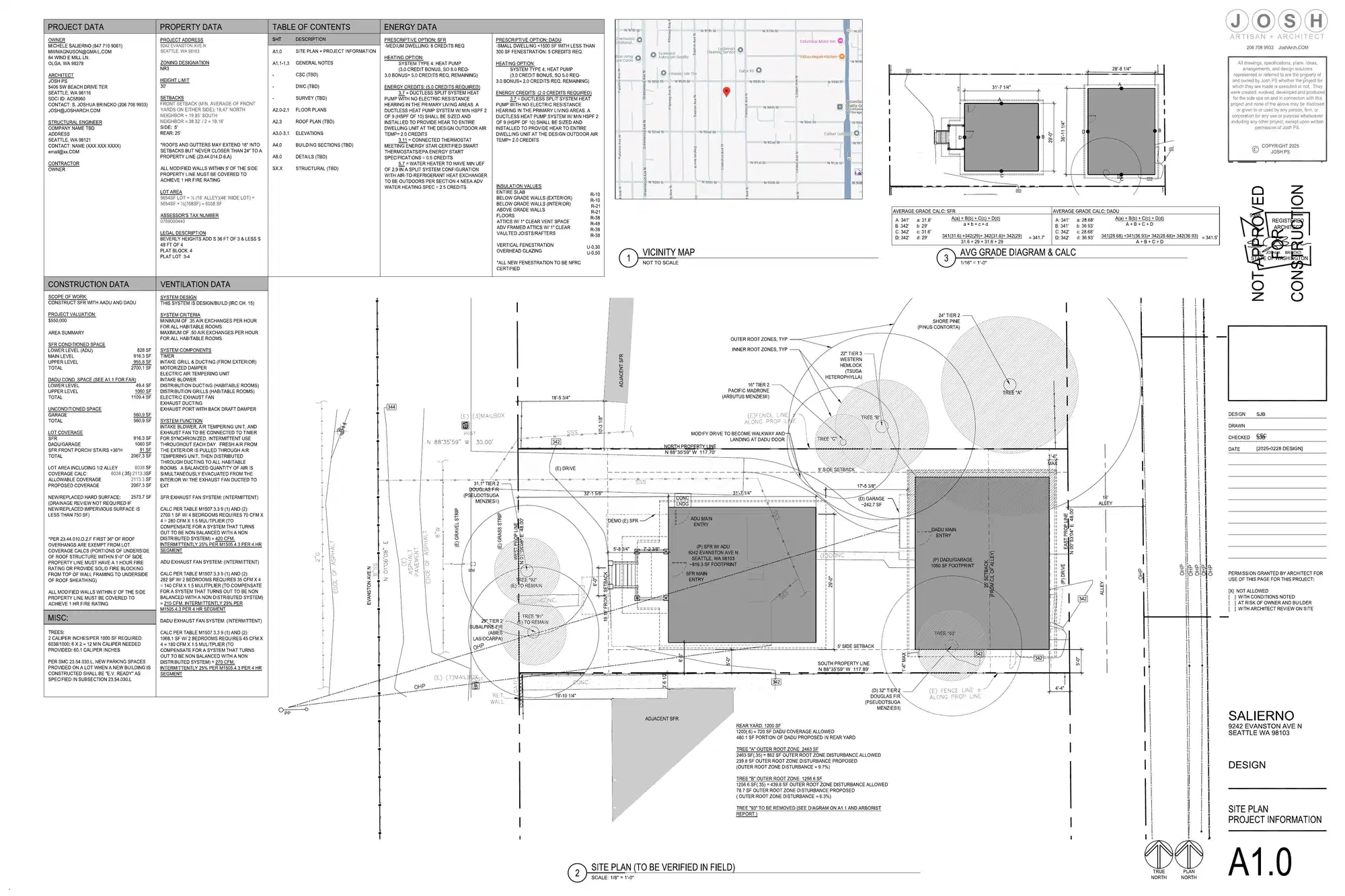 Site plan for 9244 Evanston Ave N