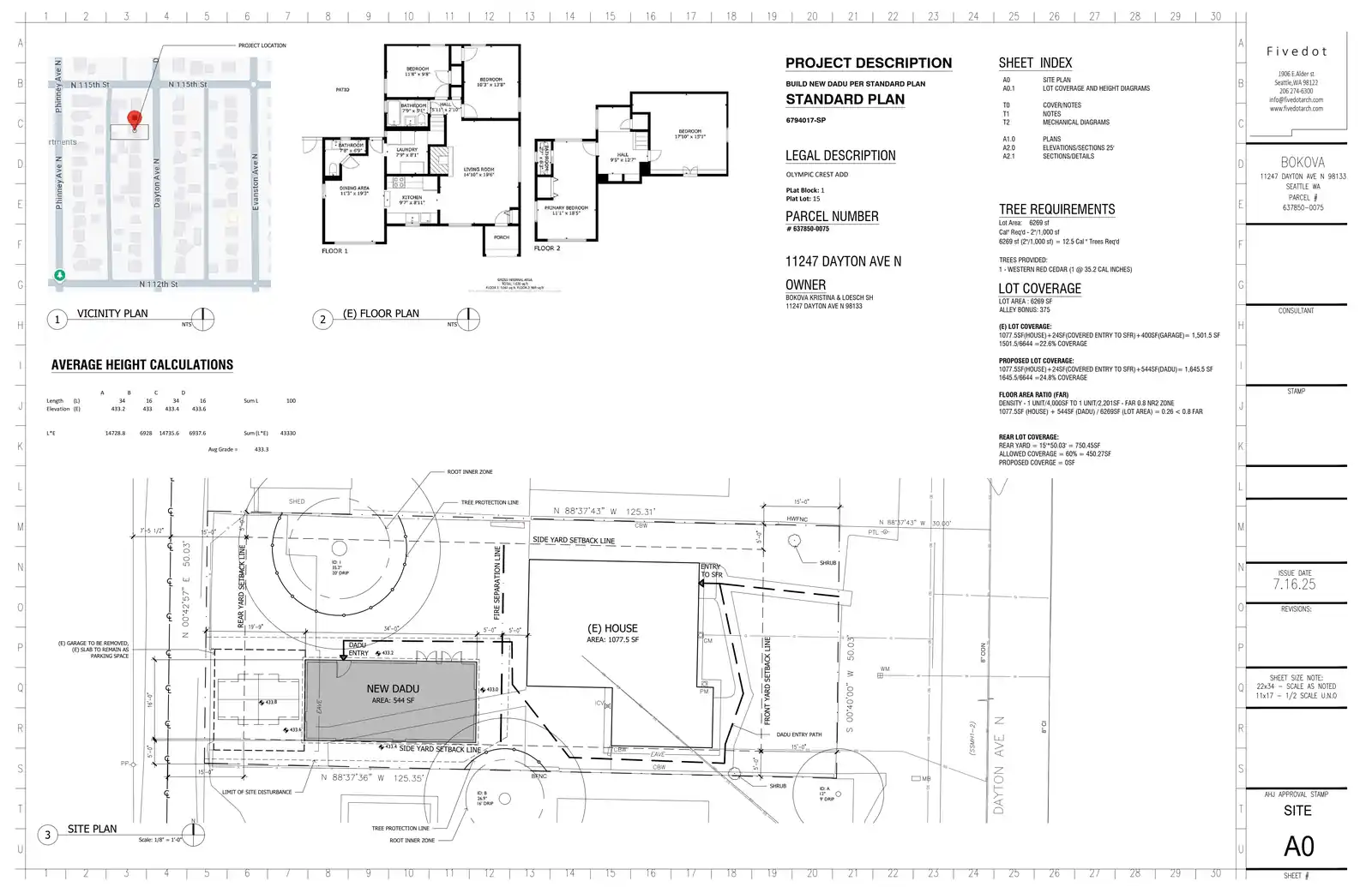 Site plan for 11245 Dayton Ave N