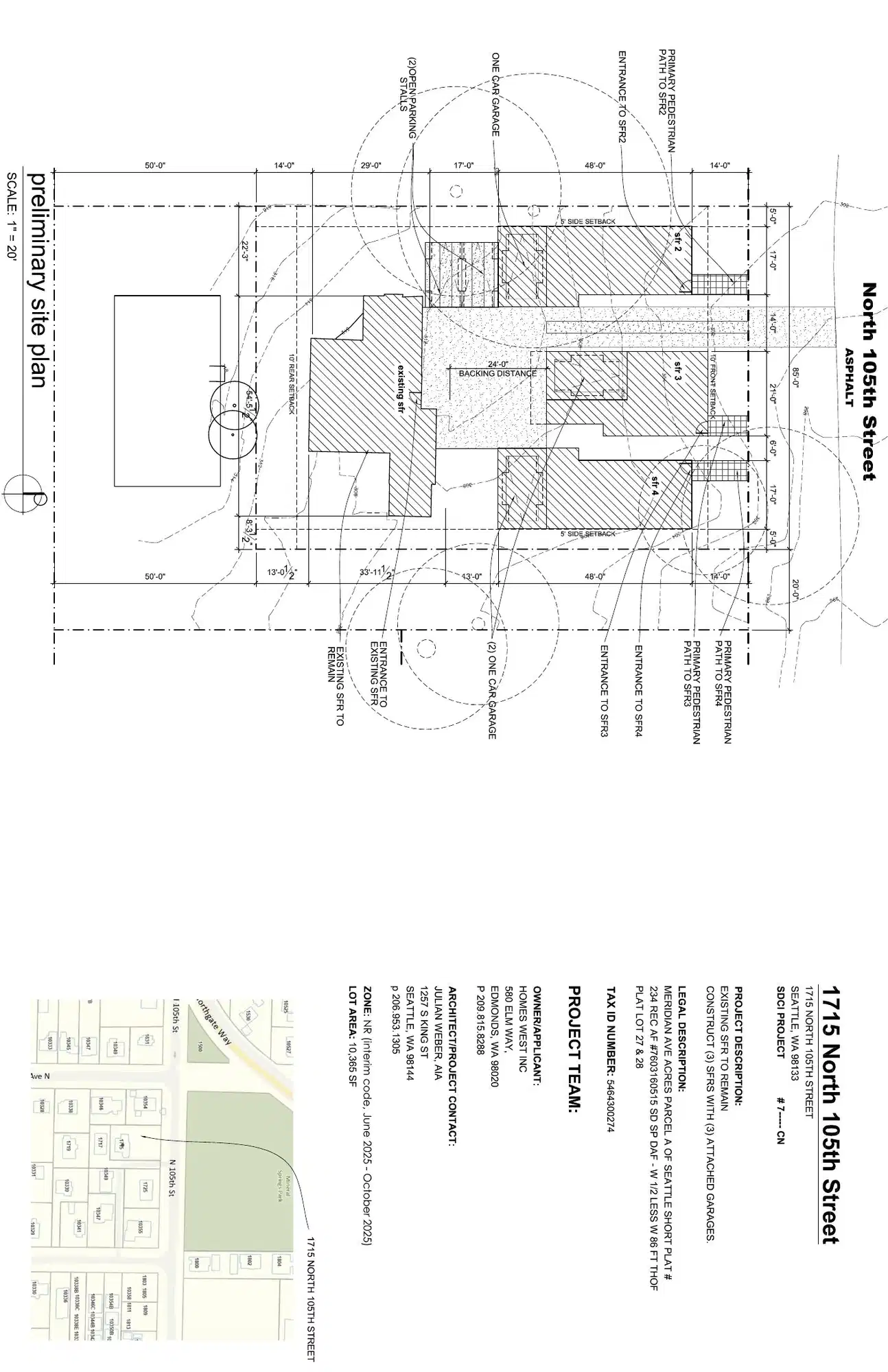 Site plan for 1709 N 105th St