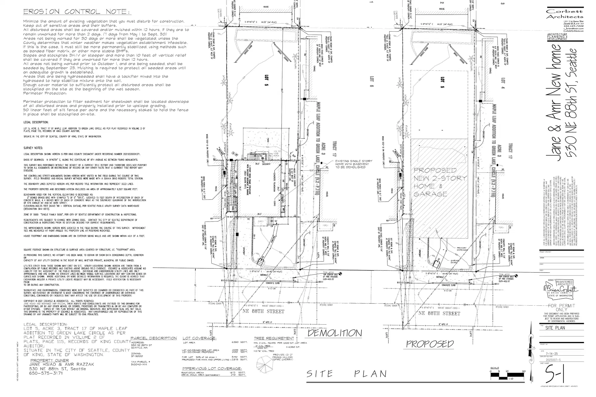 Site plan for 530 NE 88th St