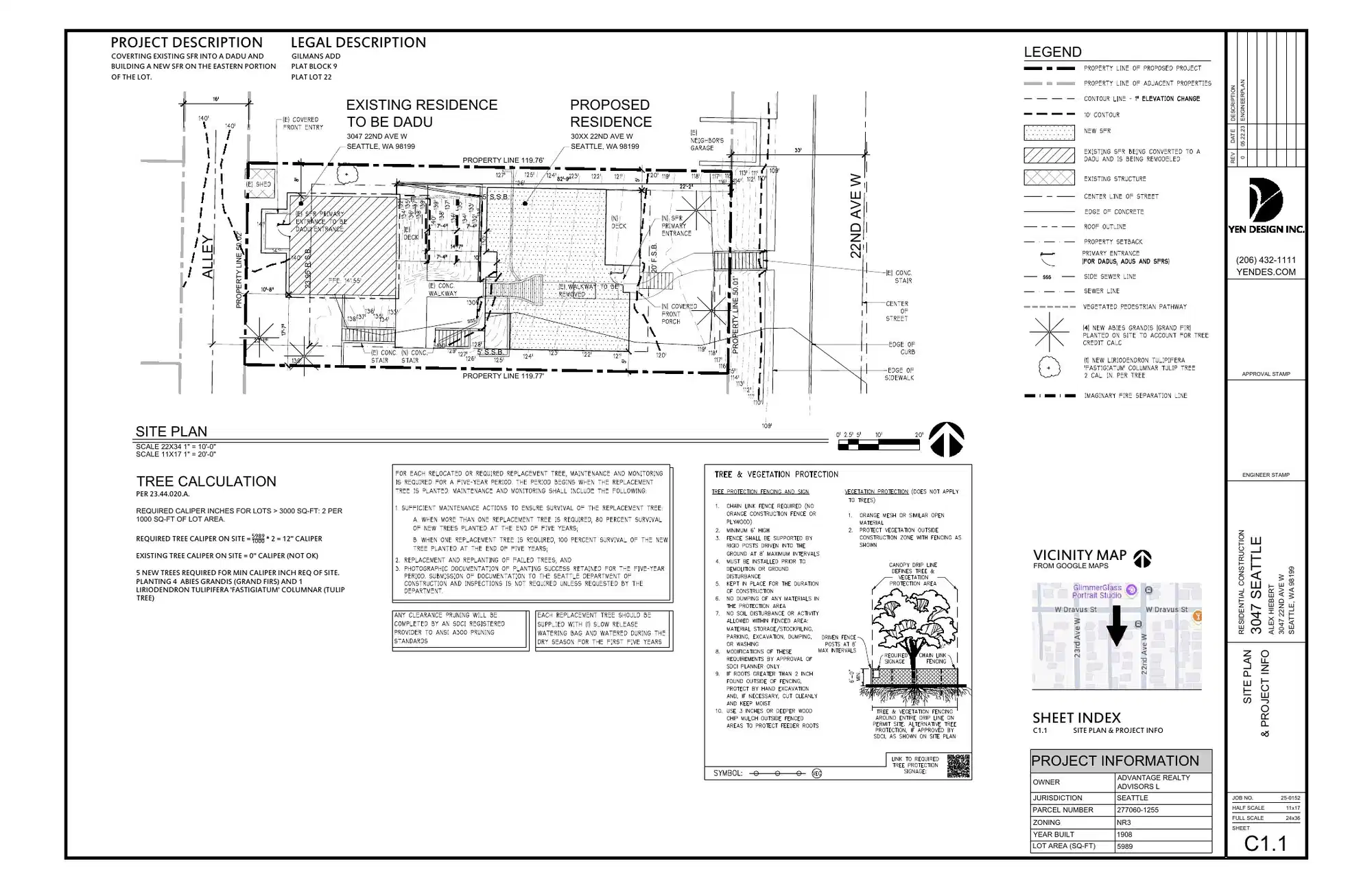 Site plan for 3049 22nd Ave W