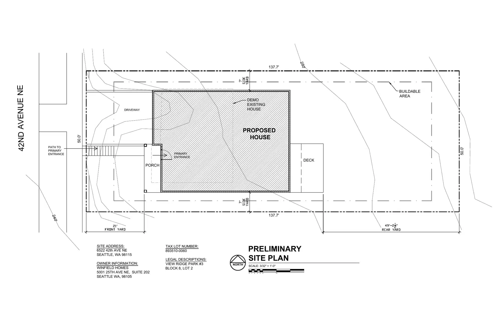 Site plan for 6522 42nd Ave NE