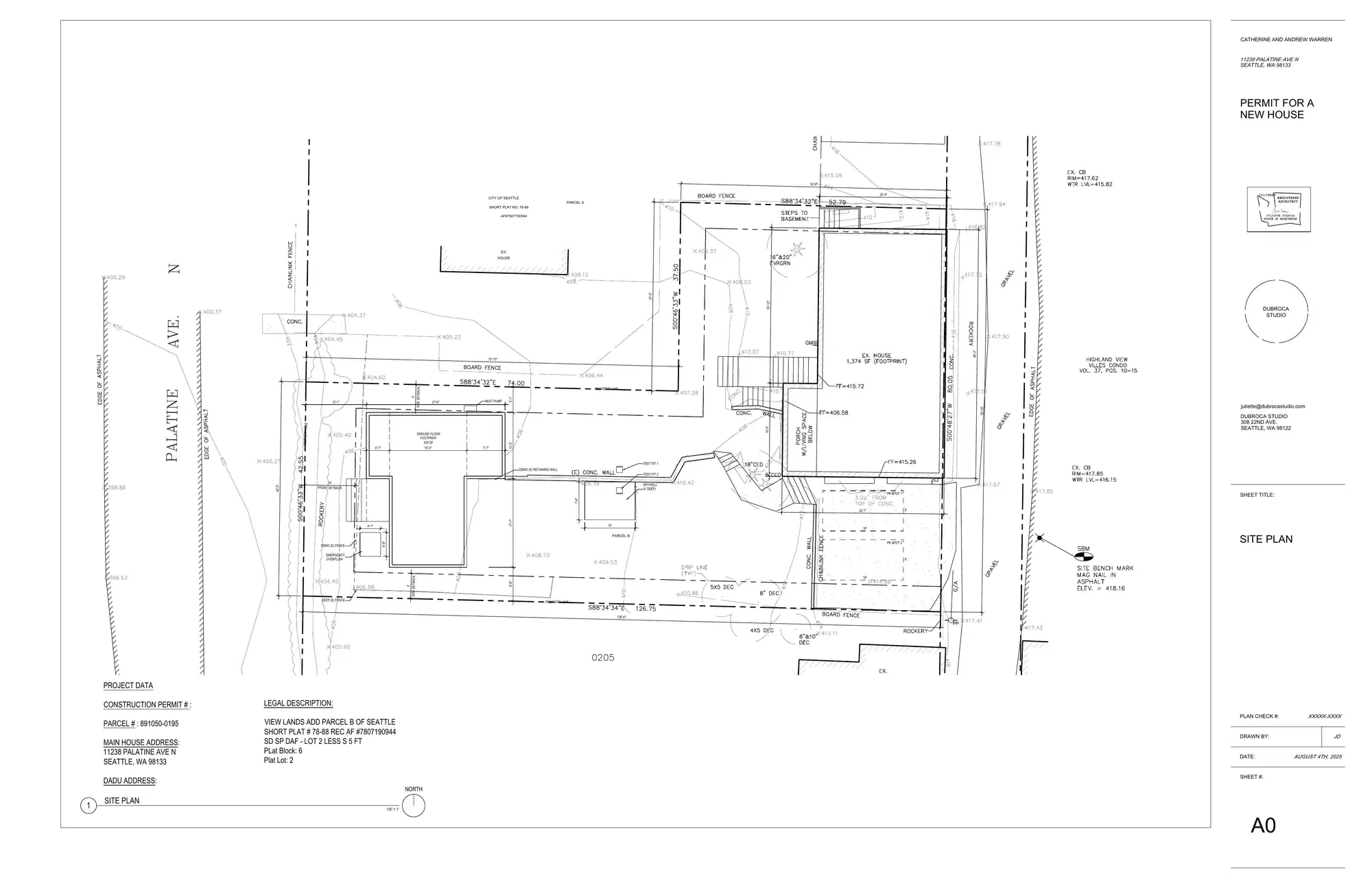 Site plan for 11236 Palatine Ave N