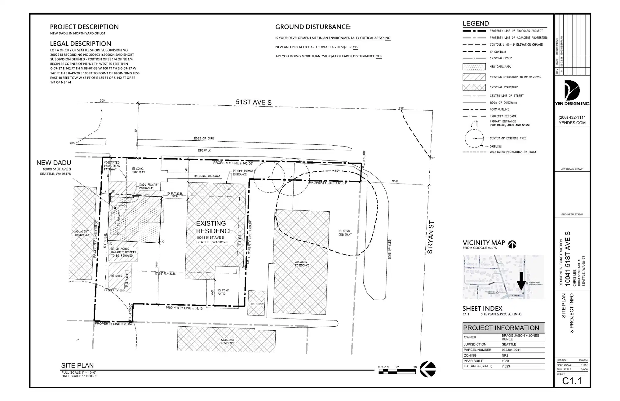 Site plan for 10039 51st Ave S