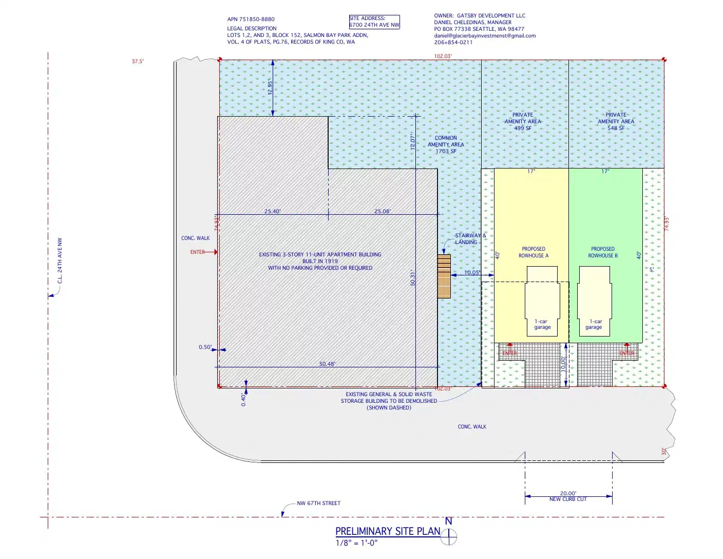 Site plan for 6700 24th Ave NW