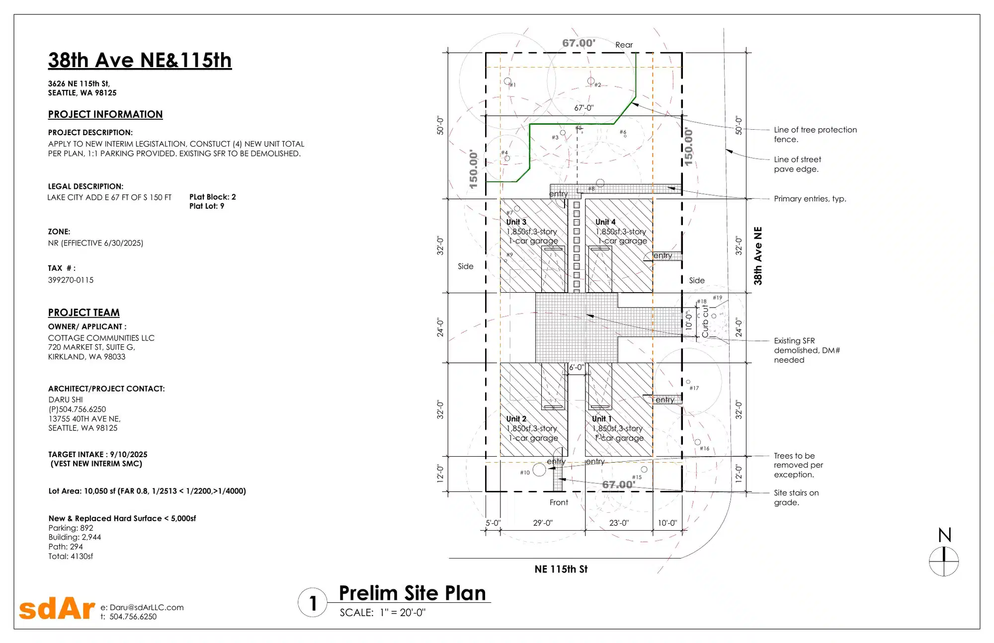Site plan for 11513 38th Ave NE
