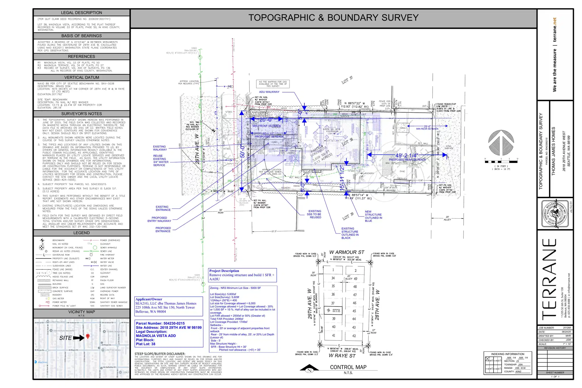 Site plan for 2618 29th Ave W