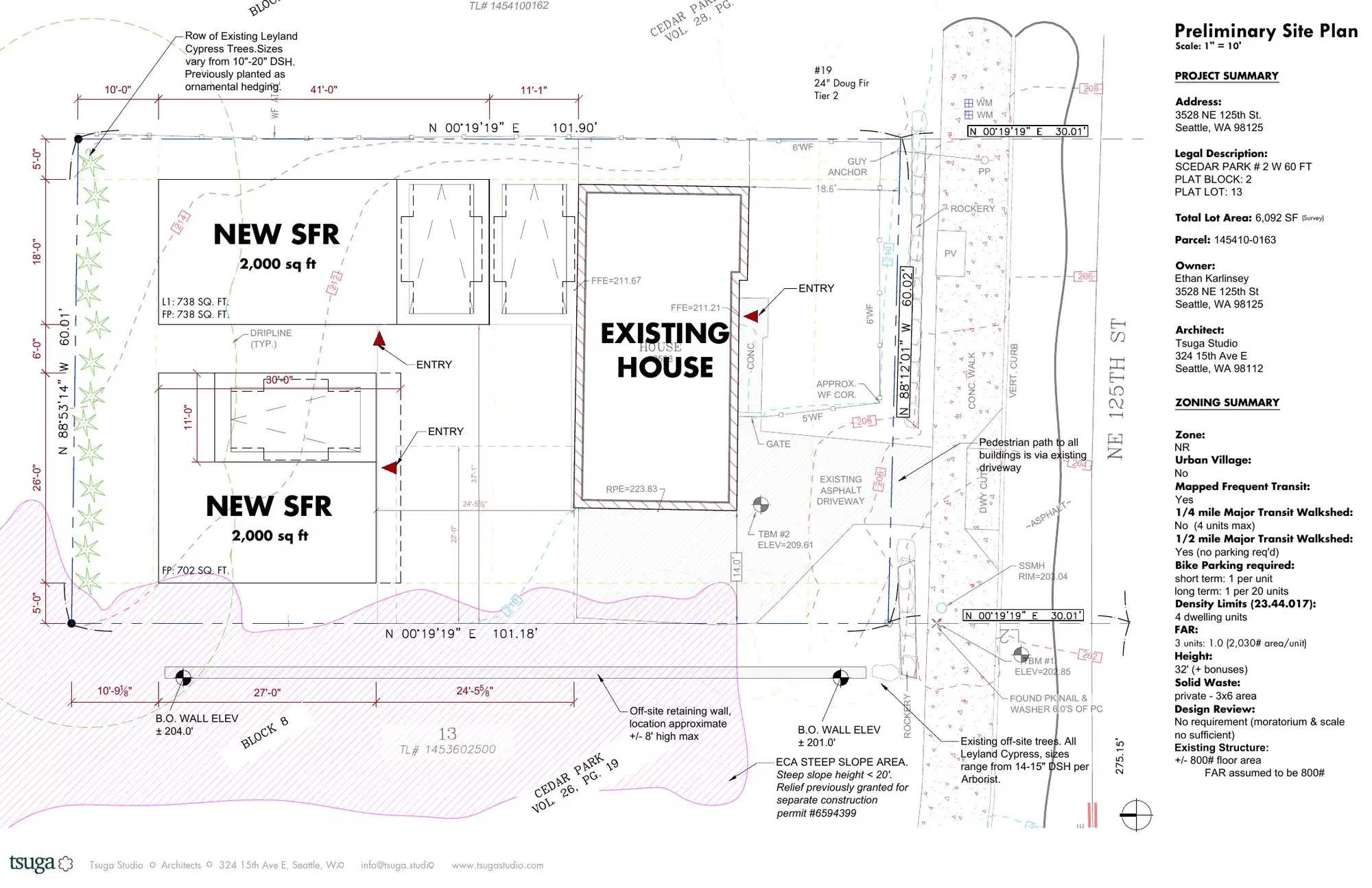 Site plan for 3526 NE 125th St
