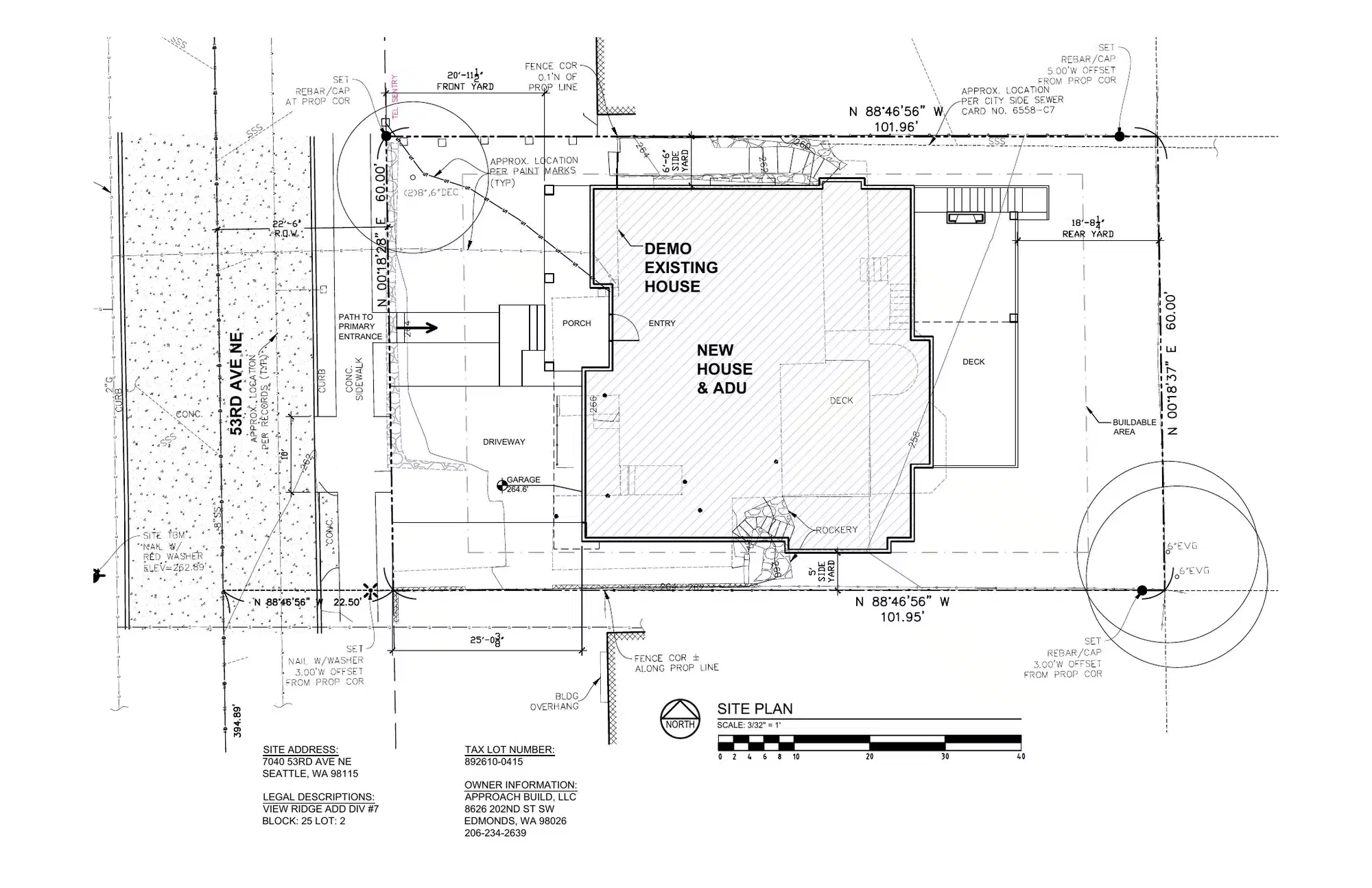 Site plan for 7040 53rd Ave NE