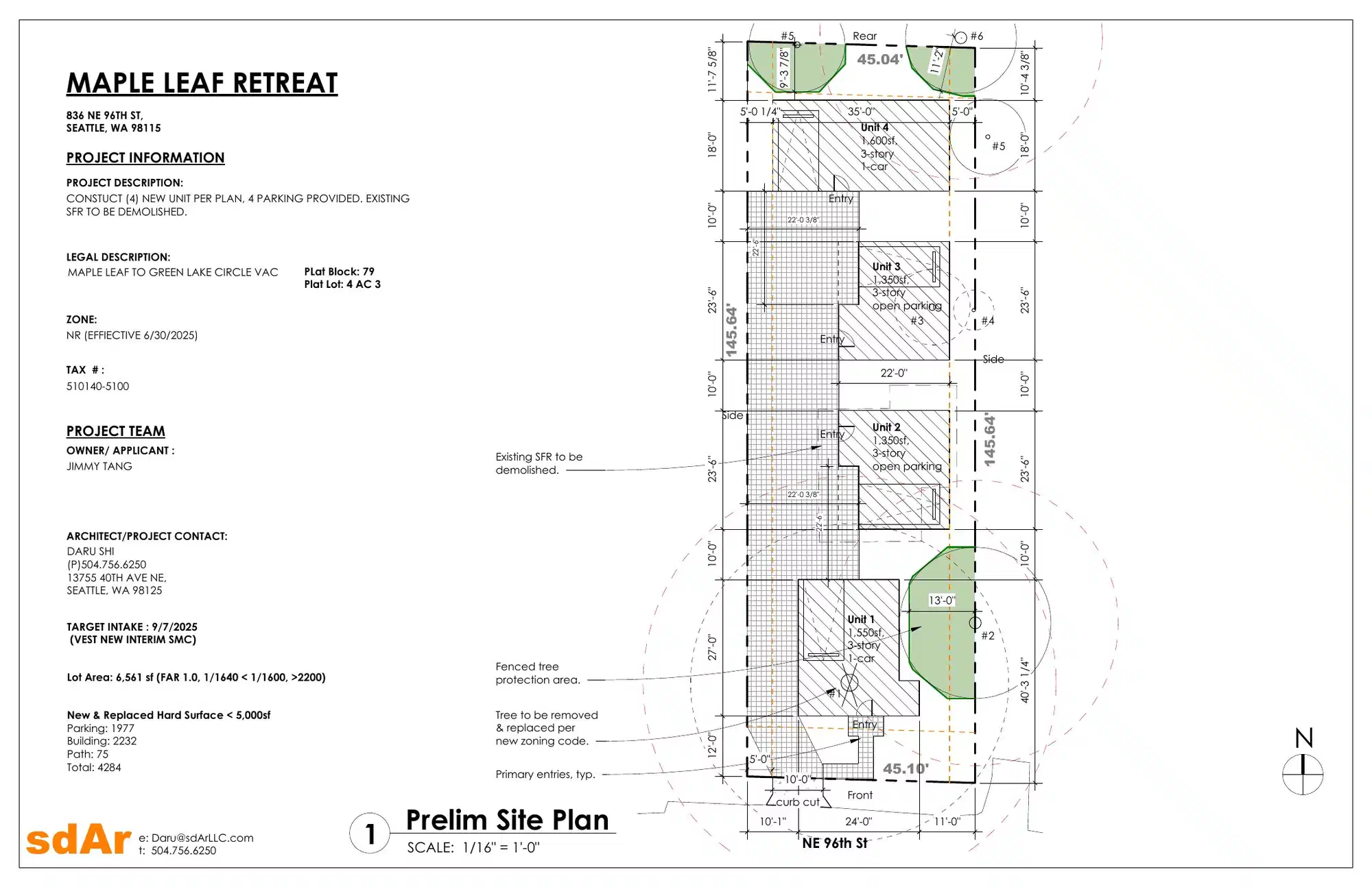 Site plan for 832 NE 96th St