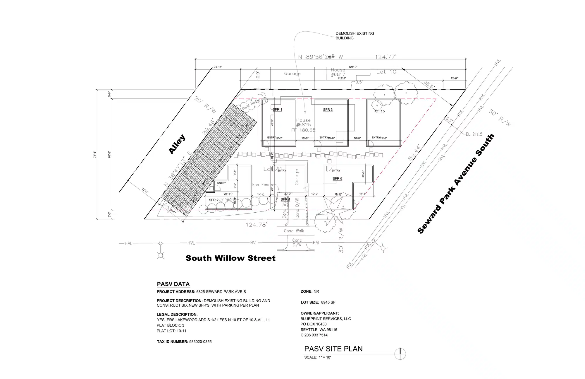 Site plan for 5210 S Willow St
