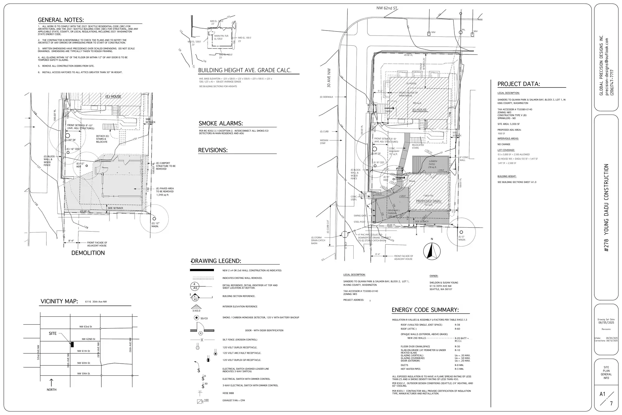 Site plan for 6114 30th Ave NW