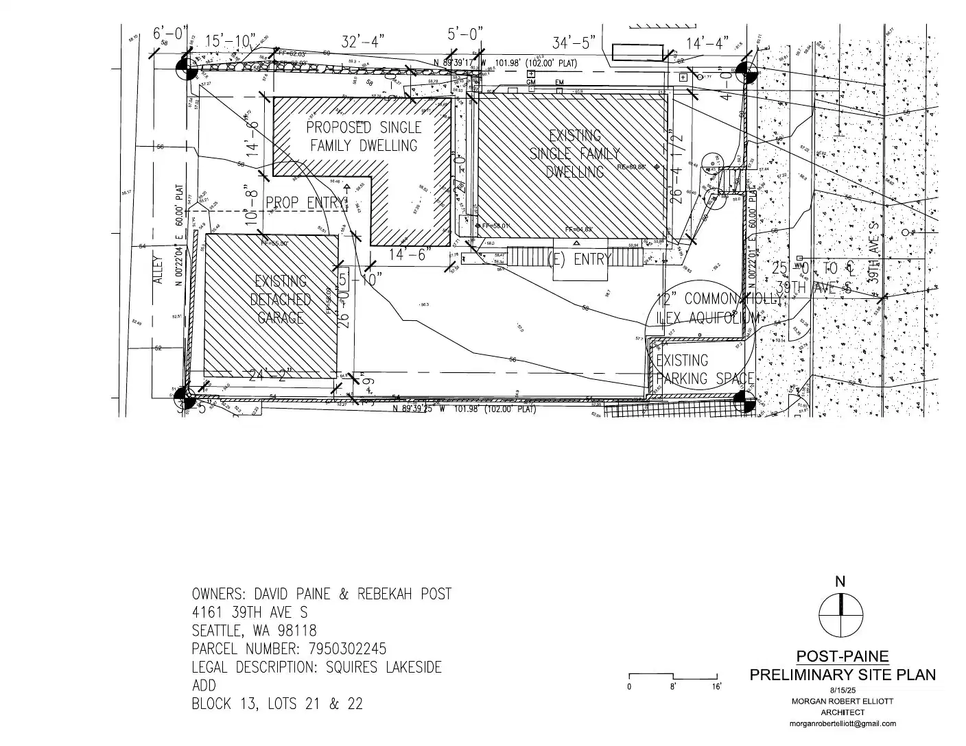 Site plan for 4163 39th Ave S