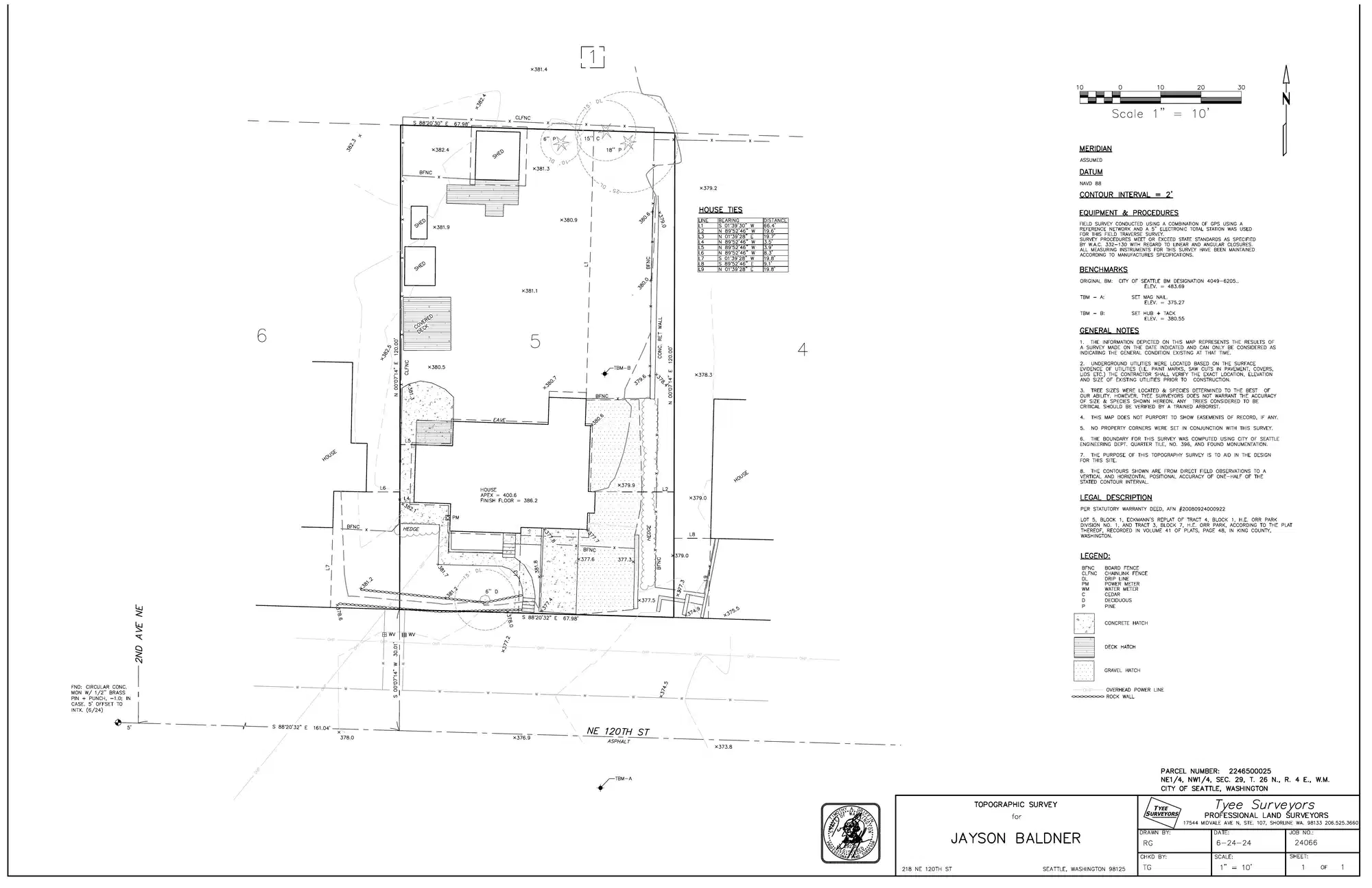Site plan for 220 NE 120th St