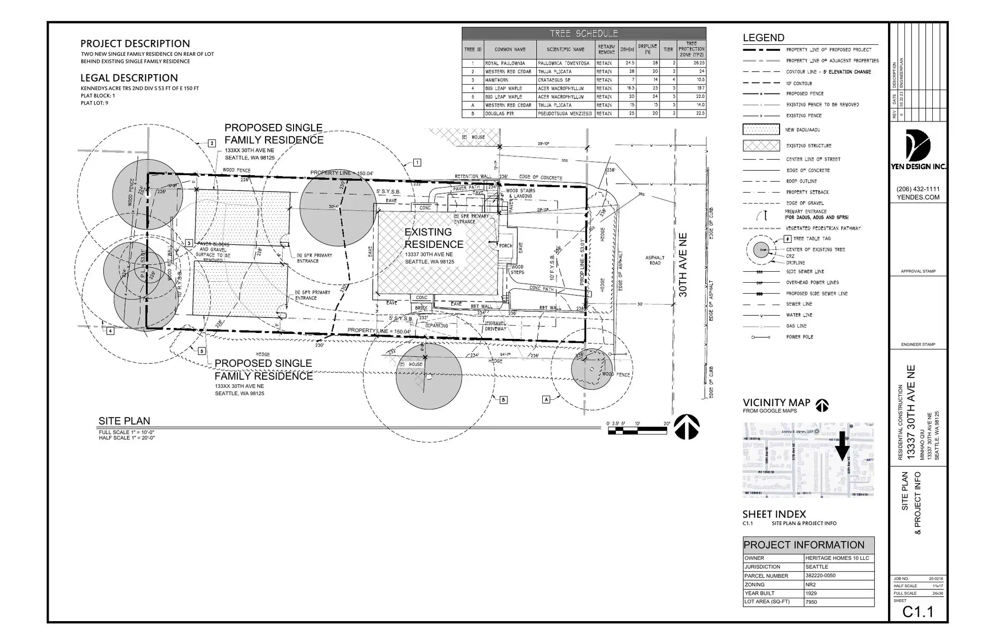 Site plan for 13335 30th Ave NE