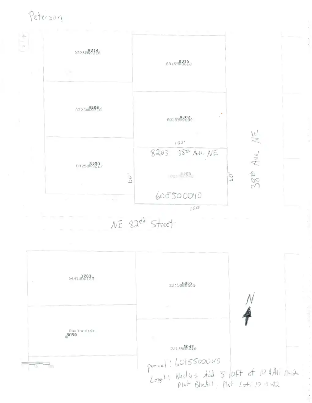 Site plan for 8203 38th Ave NE