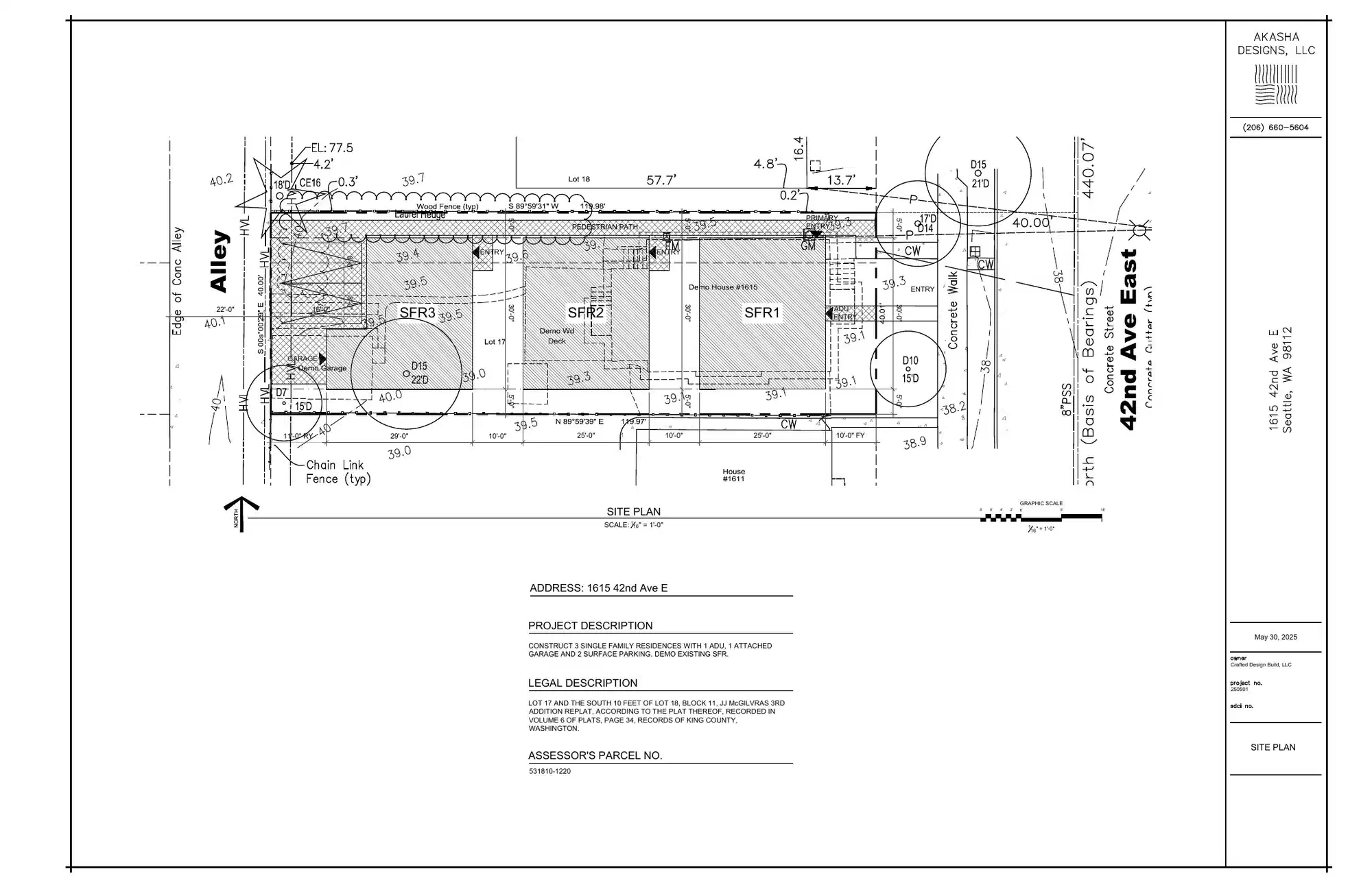 Site plan for 1617 42nd Ave E