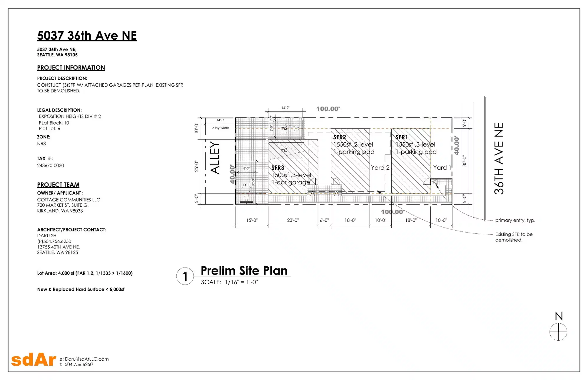 Site plan for 5037 36th Ave NE