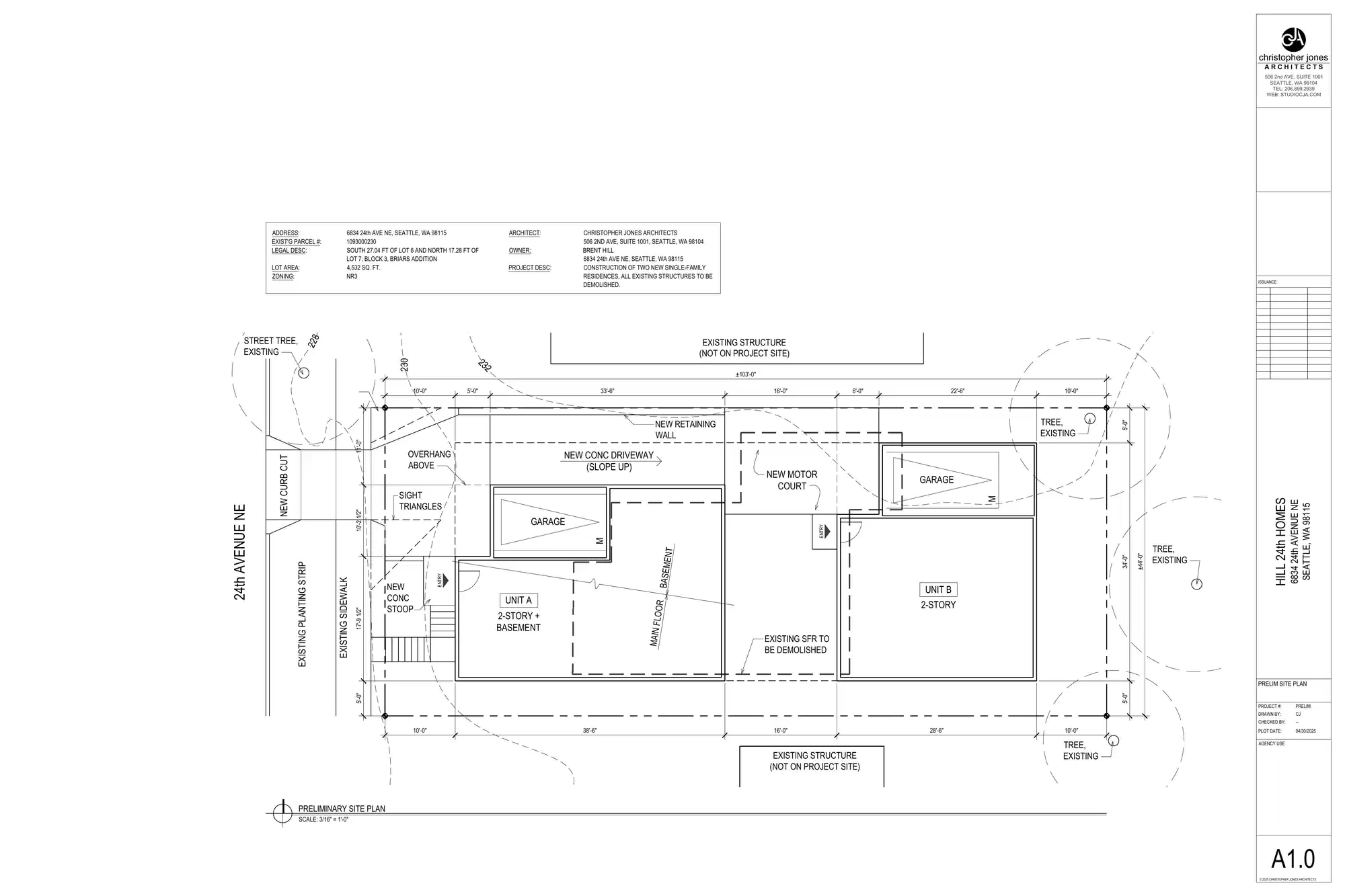 Site plan for 6834 24th Ave NE
