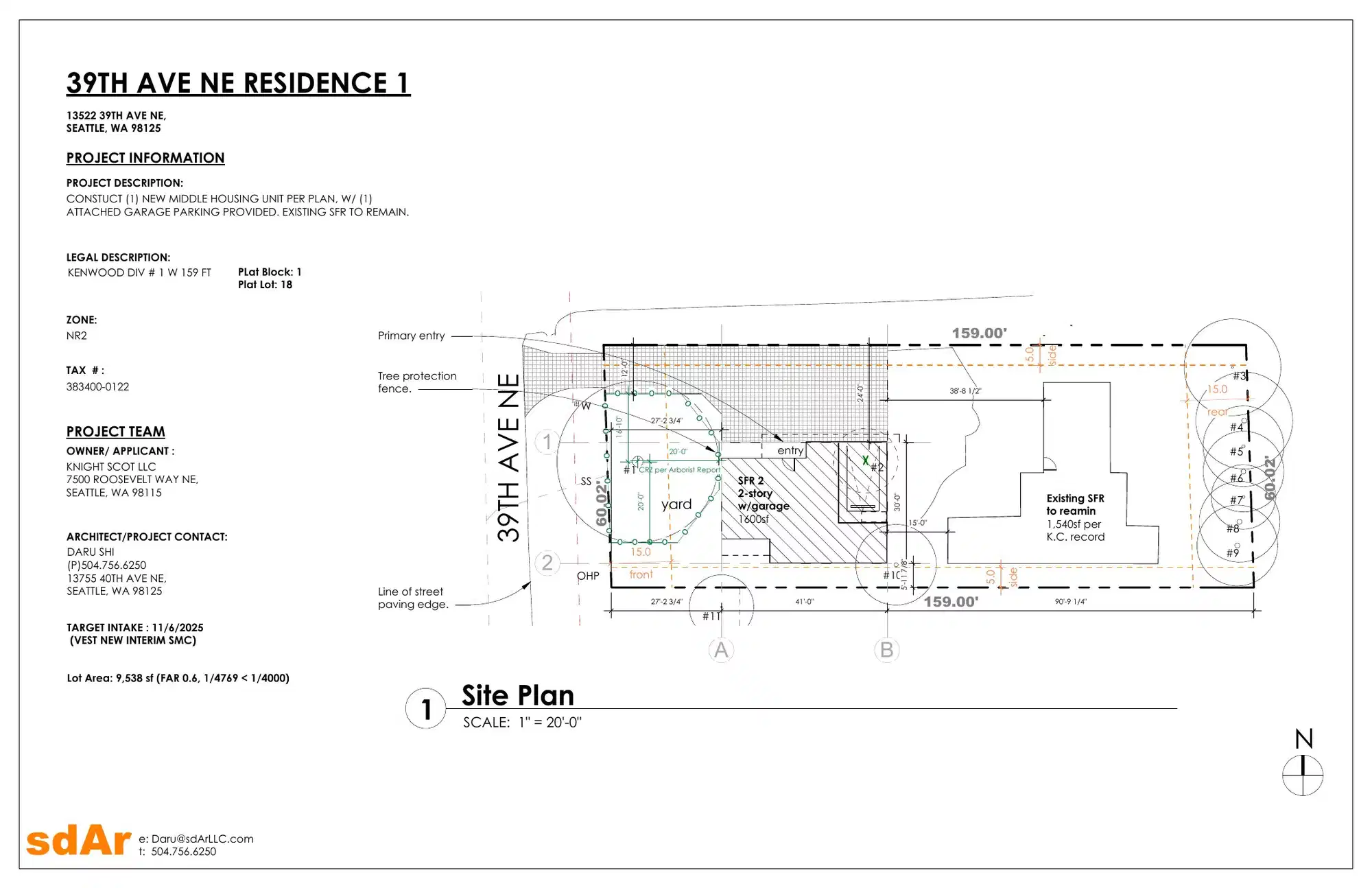 Site plan for 13520 39th Ave NE