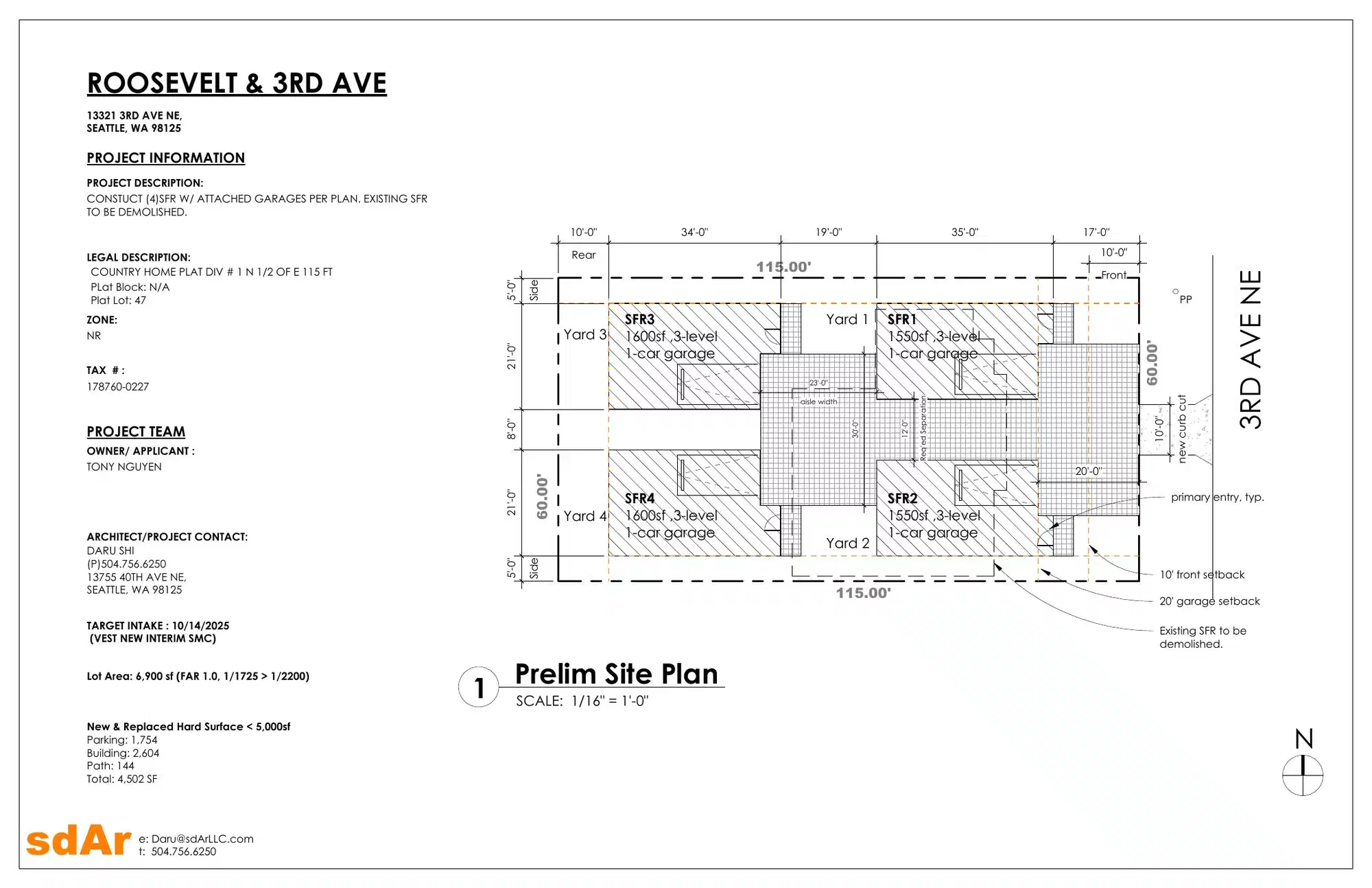 Site plan for 13321 C 3rd Ave NE