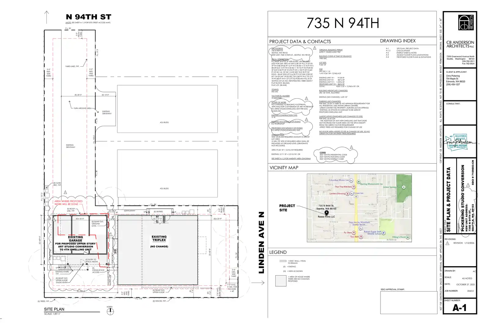 Site plan for 735 E N 94th St