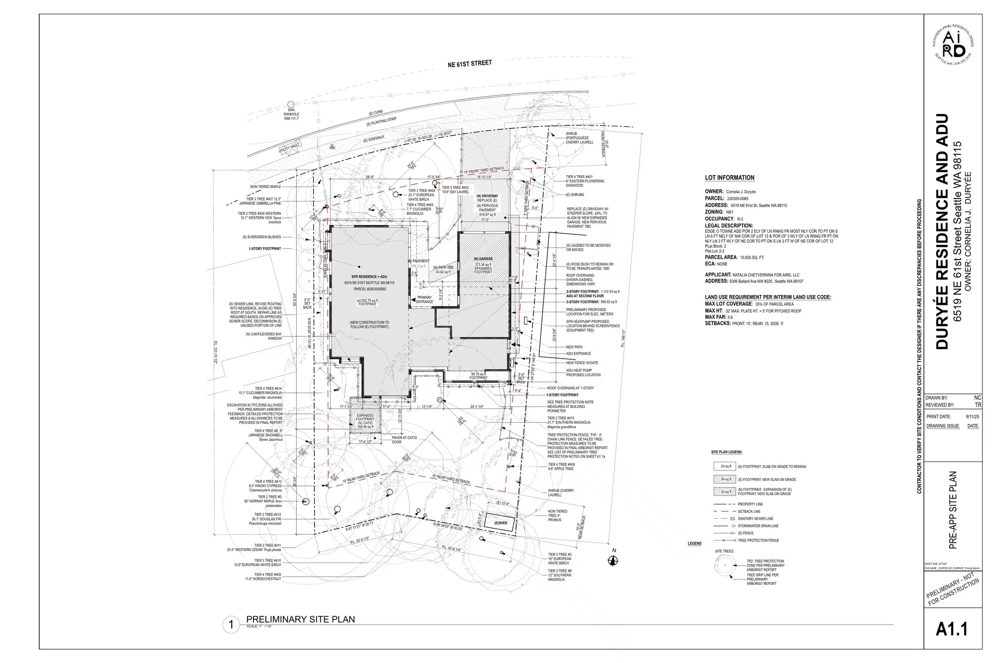 Site plan for 6519 NE 61st St