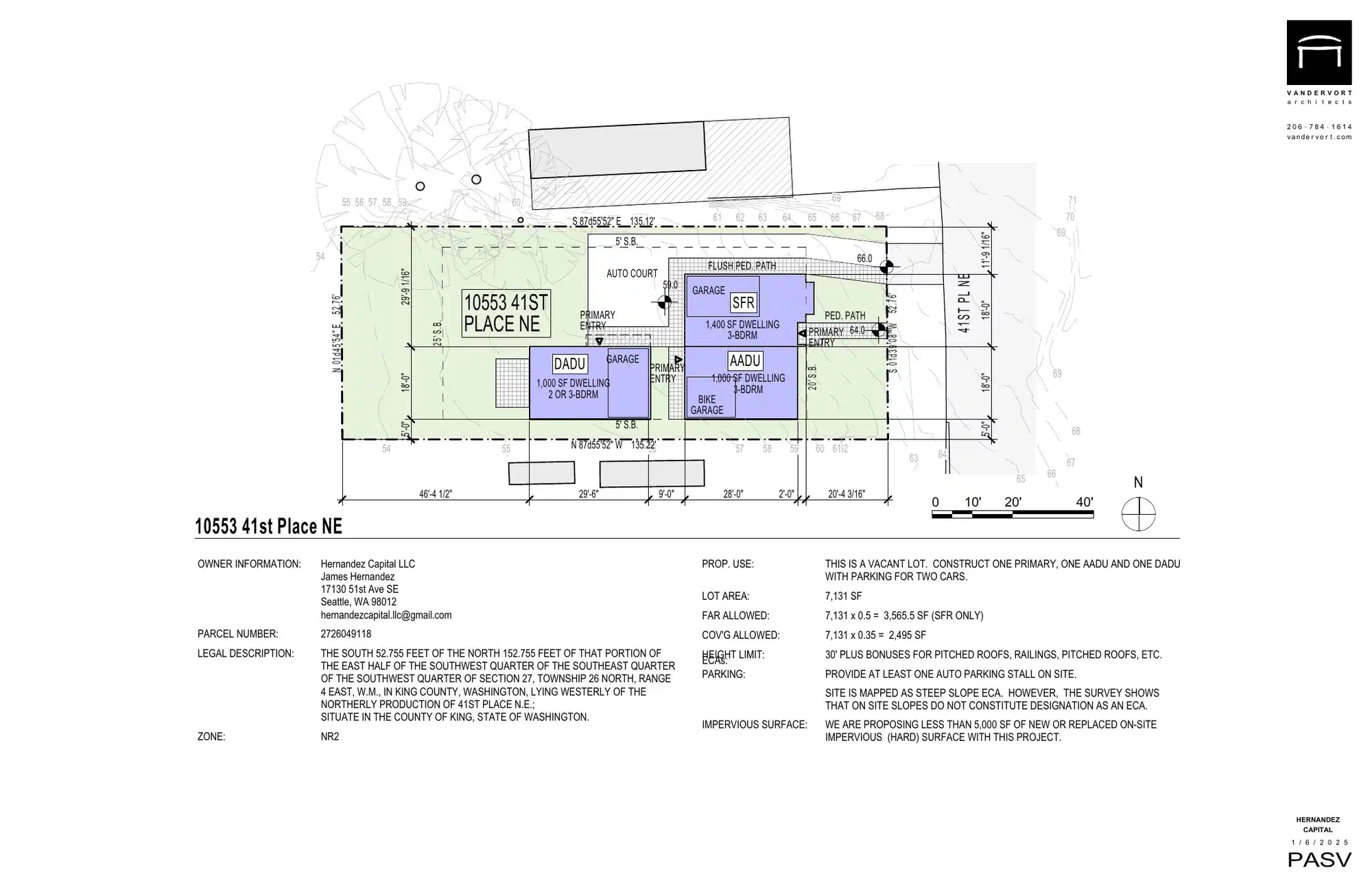 Site plan for 10551 B 41st Pl NE